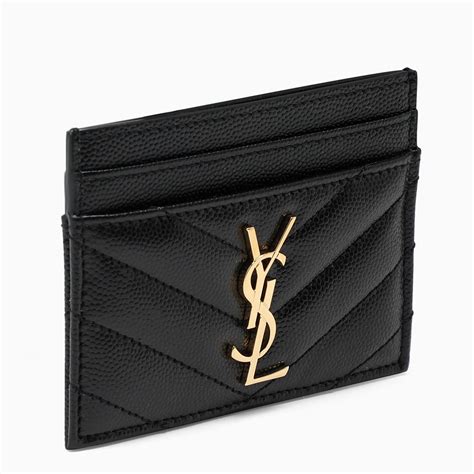 Saint Laurent Porta carte di credito Monogram nero 